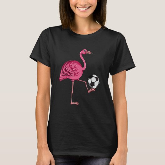 Soccer Coach Soccer Player Pink Flamingo Soccer T-shirt (Voorkant)