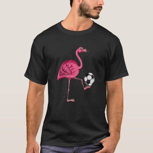 Soccer Coach Soccer Player Pink Flamingo Soccer T-shirt (Voorkant)
