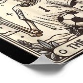 Soccer Coach Tarot Card Halloween Skeleton Soccer Poster (Hoek)