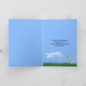 Soccer Coach thank you with ball in net Kaart (Binnen)