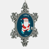 Soccer Collectible Tin Sneeuwvlok Ornament (Links)