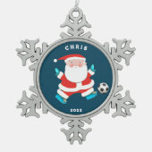 Soccer Collectible Tin Sneeuwvlok Ornament (Voorkant)