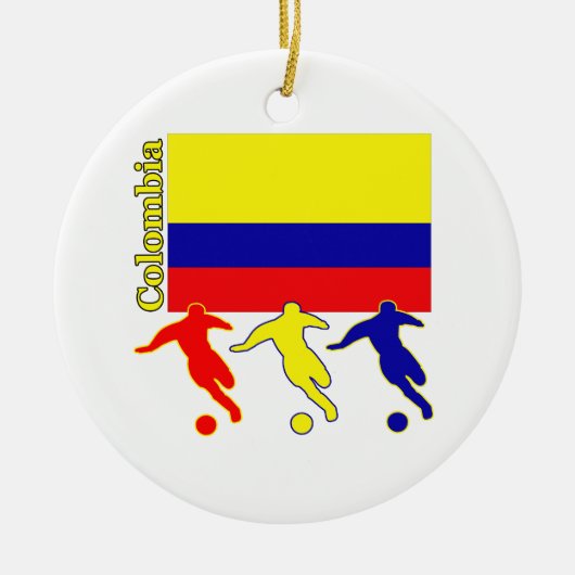 Soccer Colombia Keramisch Ornament (Voorkant)