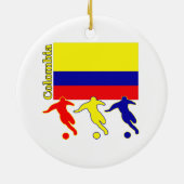 Soccer Colombia Keramisch Ornament (Achterkant)