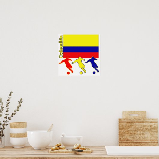Soccer Colombia Poster (Keuken)
