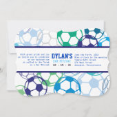 SOCCER COLORED Bar Bat Mitzvah Uitnodiging (Voorkant)