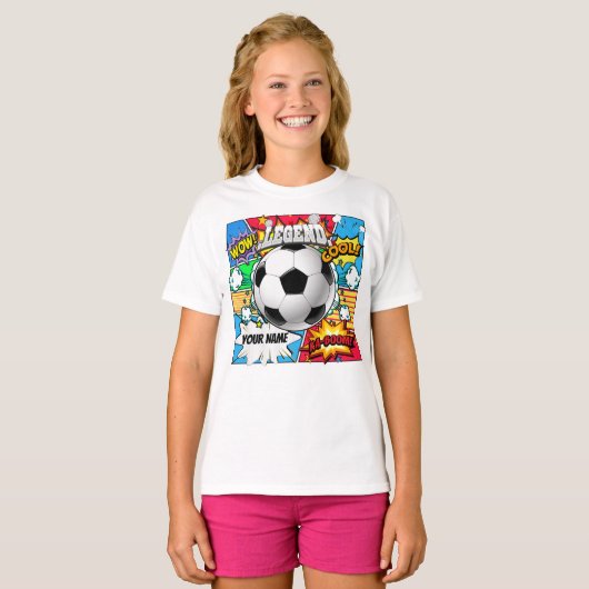 Soccer Comic Book T-shirt (Voorkant volledig)