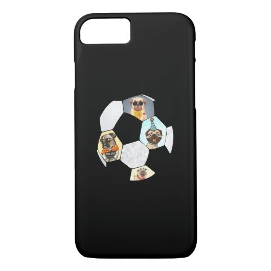 Soccer Cool Dog Pug Life Pug Birthday Cute Pug Case-Mate iPhone Case (Achterkant)