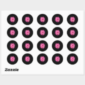 Soccer Coquette Bow Breast Cancer Awareness Nk Rib Ronde Sticker (Vel)