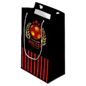 Soccer Crest Design Klein Cadeauzakje (Voorkant Gekanteld)