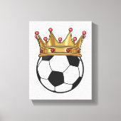 Soccer Crown King Canvas Afdruk (Voorkant)