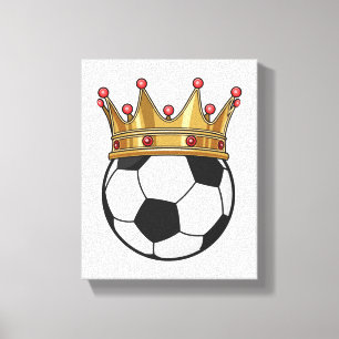 Soccer Crown King Canvas Afdruk