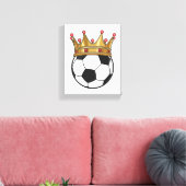 Soccer Crown King Canvas Afdruk (Insitu (Woonkamer))