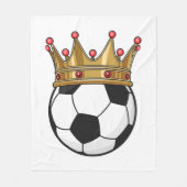 Soccer Crown King Fleece Deken (Voorkant)
