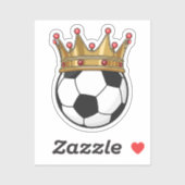 Soccer Crown King Sticker (Vel)