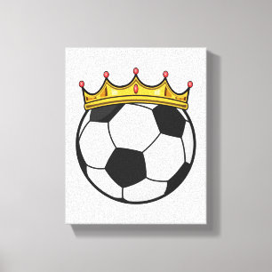 Soccer Crown Queen Canvas Afdruk