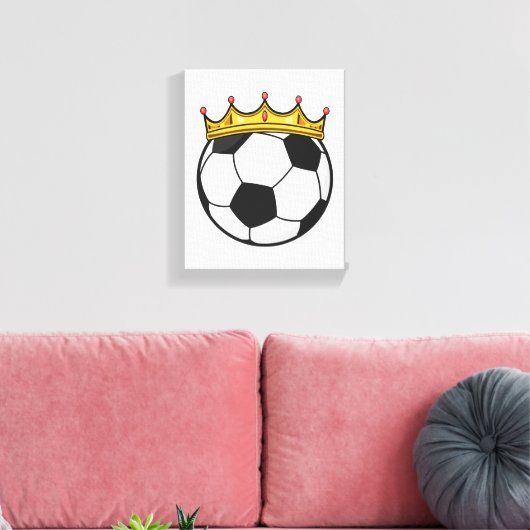 Soccer Crown Queen Canvas Afdruk (Insitu (Woonkamer))