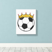 Soccer Crown Queen Canvas Afdruk (Insitu (Houten vloer))