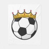 Soccer Crown Queen Fleece Deken (Voorkant)