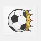 Soccer Crown Queen Fleece Deken (Voorkant (Horizontaal))