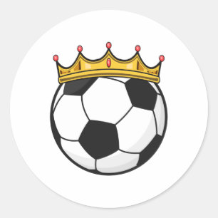 Soccer Crown Queen Ronde Sticker