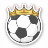 Soccer Crown Queen Sticker (Voorkant)