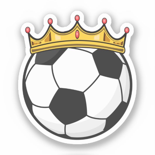Soccer Crown Queen Sticker (Voorkant)