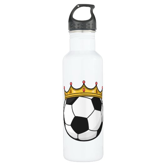 Soccer Crown Queen Waterfles (Voorkant)