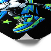 Soccer Dabbing Srts Cool Boys Girls Game Day Srt Poster (Hoek)