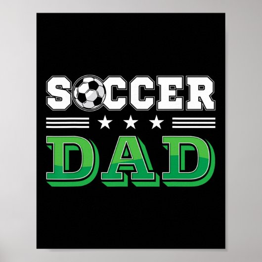 Soccer Dad Father Family Matching Birthday Team Su Poster (Voorkant)