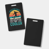 Soccer Dad Retro Sunset Badge (Voor- en achterkant)