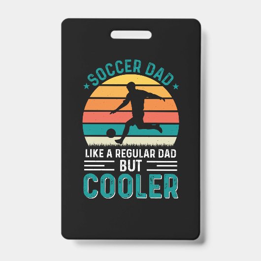 Soccer Dad Retro Sunset Badge (Voorzijde)