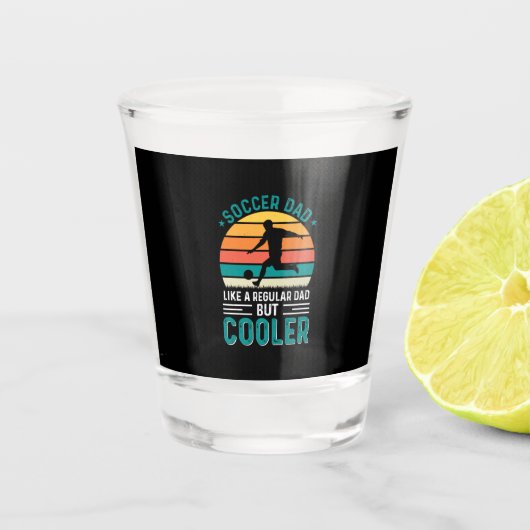 Soccer Dad Retro Sunset Shot Glas (Voorkant)