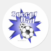 Soccer DAD Ronde Sticker (Voorkant)
