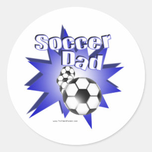 Soccer DAD Ronde Sticker