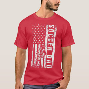 Soccer DAD USA Flag Soccer Team Fan DADDY Vader's T-shirt