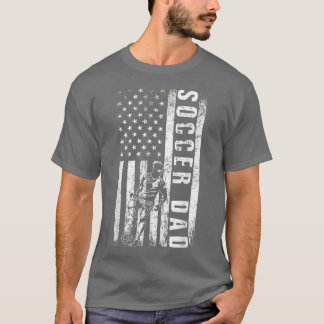 Soccer DAD USA Flag Soccer Team Fan DADDY Vader's T-shirt