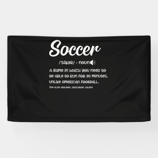 Soccer Definition Funny Gag Gift Player Spandoek (Horizontaal)