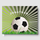 Soccer Design Guest Book Gastenboek (Voorkant)