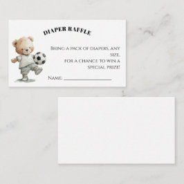 Soccer Diaper Raffle Card | A Little All-Star Informatiekaartje