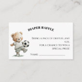 Soccer Diaper Raffle Card | A Little All-Star Informatiekaartje (Voorkant)