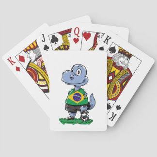Soccer Dinosaur - Brazilië Pokerkaarten