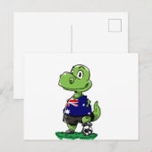 Soccer Dinosaur Player - Australië Briefkaart (Voorkant / Achterkant)