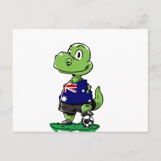 Soccer Dinosaur Player - Australië Briefkaart (Voorkant)