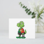 Soccer Dinosaur Portugal Briefkaart (Staand voorkant)
