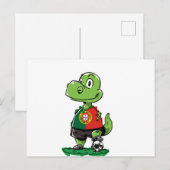 Soccer Dinosaur Portugal Briefkaart (Voorkant / Achterkant)