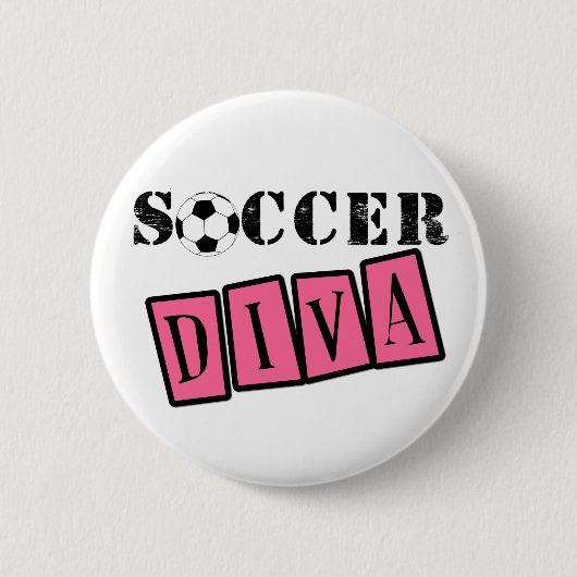 Soccer Diva Ronde Button 5,7 Cm (Voorkant)