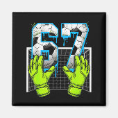 Soccer Drip 67 Six Seven Funny Gen Alpha Meme Desi Magneet (Voorkant)