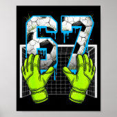 Soccer Drip 67 Six Seven Funny Gen Alpha Meme Desi Poster (Voorkant)