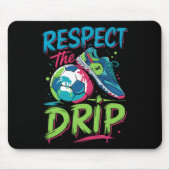 Soccer Drip Melting Ice Cream Respect The Drip Boy Muismat (Voorkant)